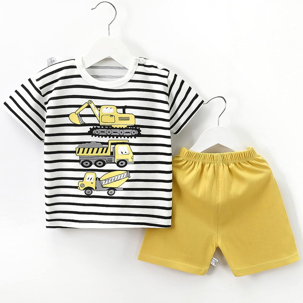 Baby Toddler Boys 4pcs T-shirts and Shorts Set Summer Outfits