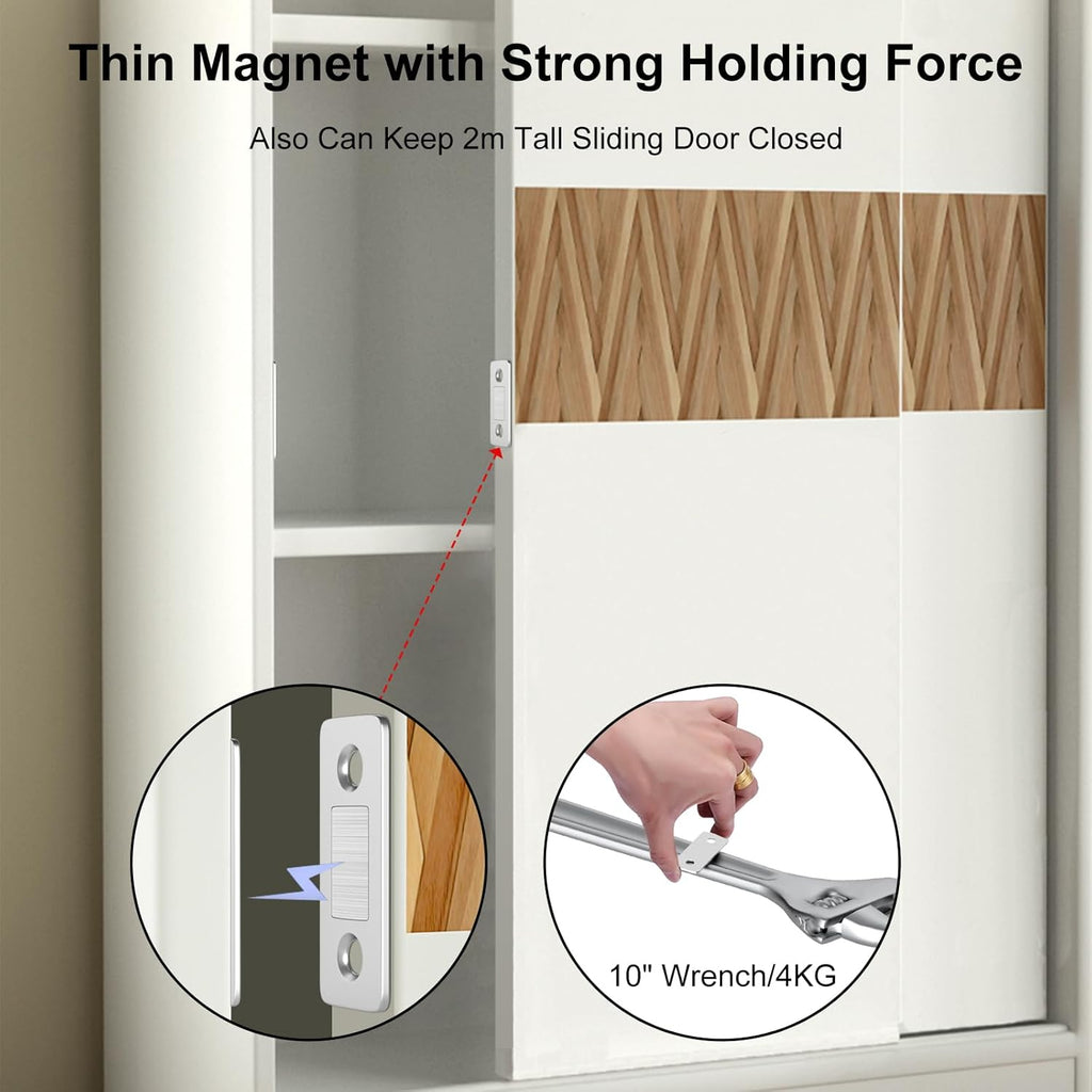 Drawer Magnets 12 Pack Ultra Thin Cabinet Door Magnet Stainless Steel Magnetic Cabinet Latches Hardware Cabinet Magnets