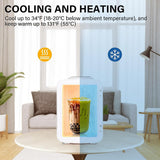 4L/6 Can Mini Fridge, Portable Cooler & Warmer Freon-Free Refrigerator, Provide Compact Storage for Skincare, Beverage