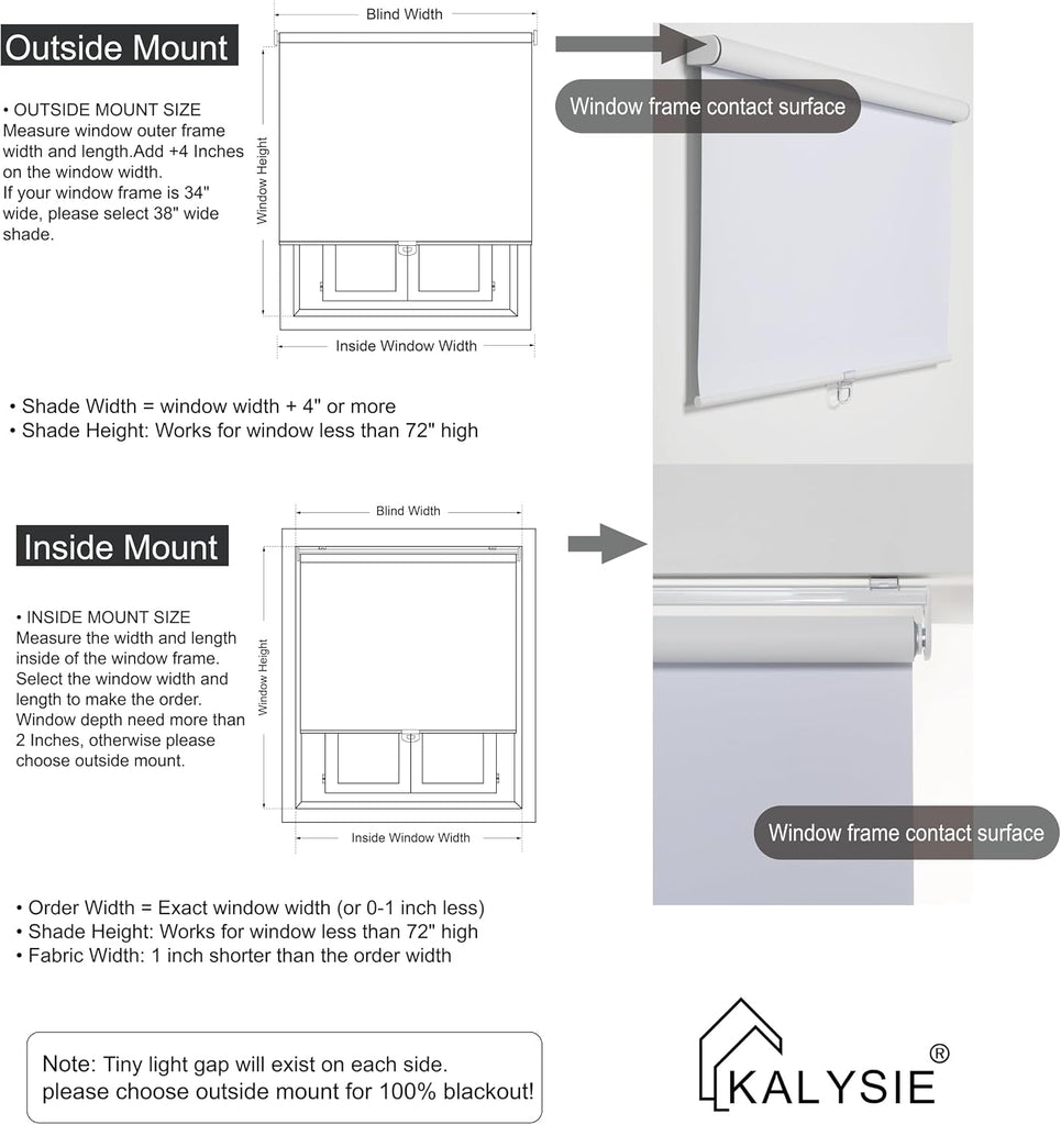 Roller Shades Cordless 100% Blackout Blinds for Windows and Doors, Pull Down Room Darkening Window Shades, Easy to