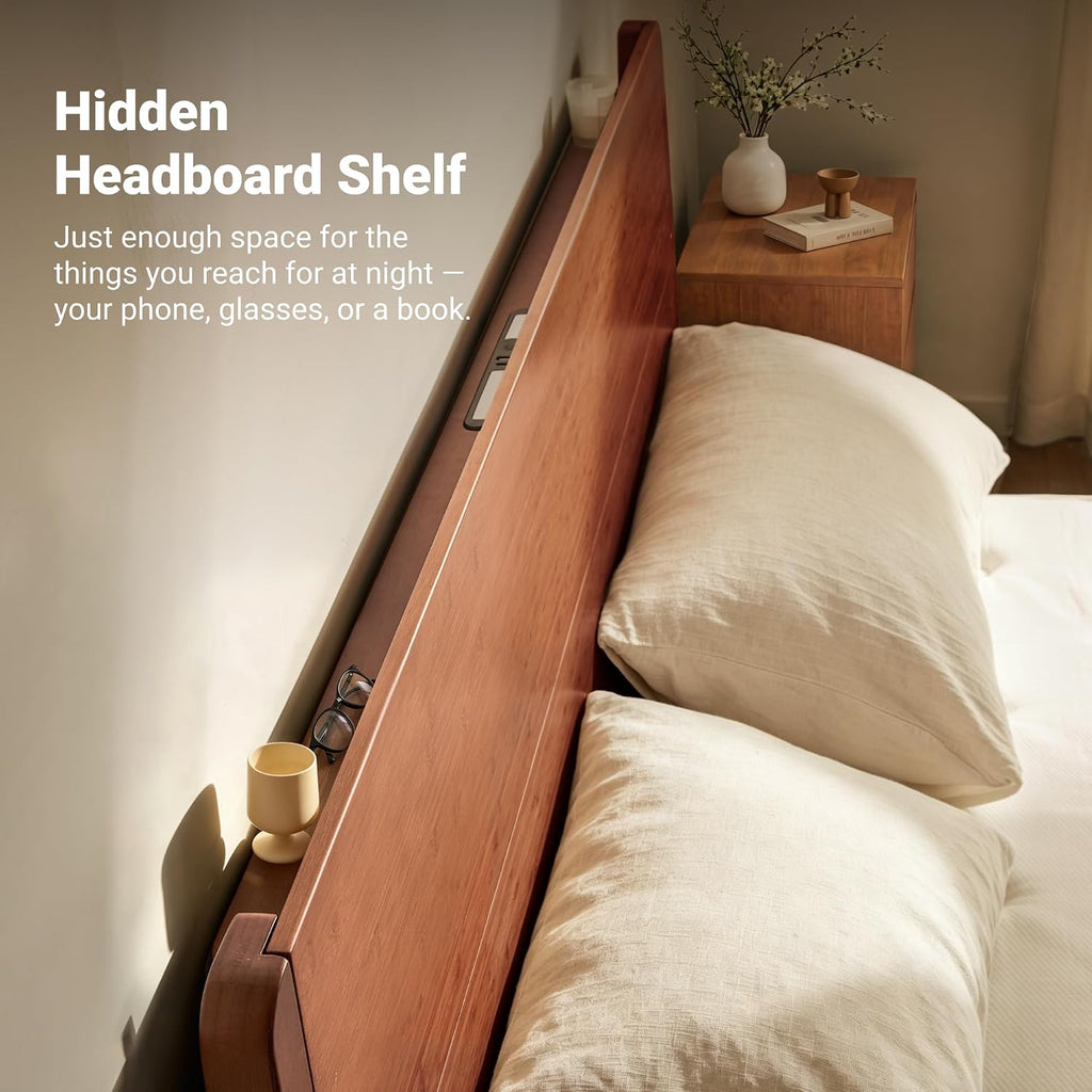 Bamboo Japanese Joinery Bed Frame with Headboard