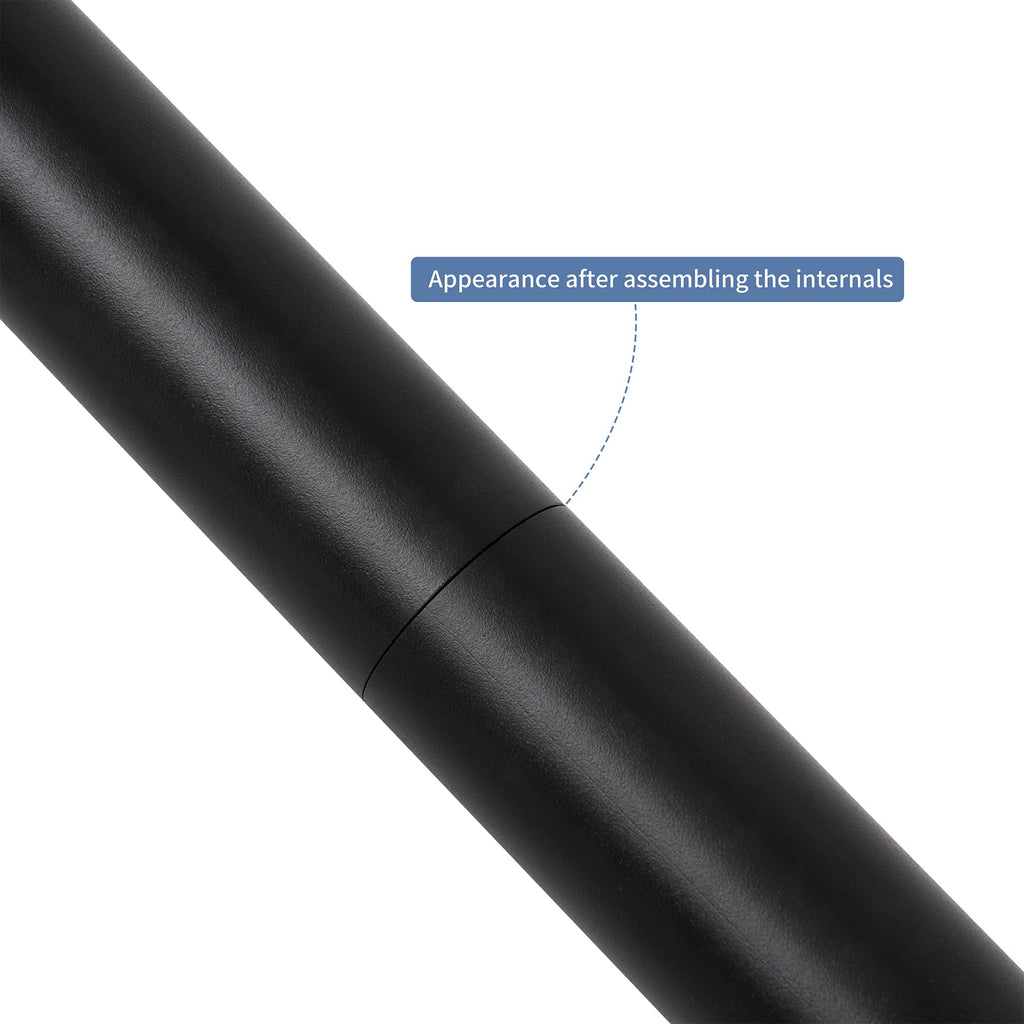 8 FT for Indoor Stairs, Deck, Slope, Modern Aluminum Handrail Set, Wall Mounted, with Zink-Alloy Brackets Aluminium