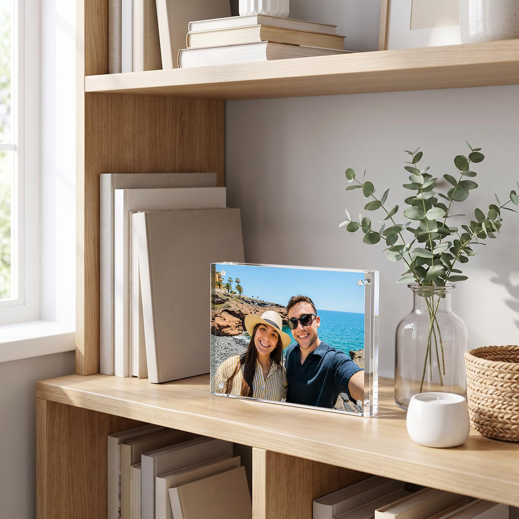 4x6 Acrylic Frame 3 Pack, 20MM Thicker Frameless Clear Picture Frames