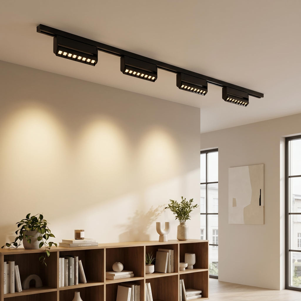 5 Color Linear H Track Lighting Heads Dimmable, Black 20W 1 Pack