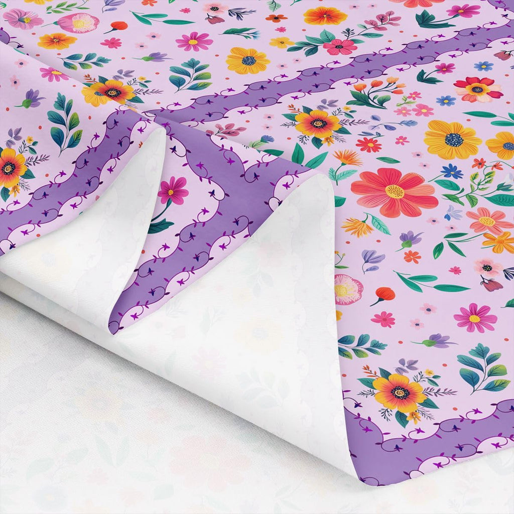 Boho Floral Upholstery Fabric Rainbow Flowers Outdoor Fabric by The Yard 362"x63", Watercolor Botanical Garden Plant