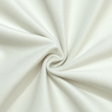 Velvet Upholstery Fabric, 58 inches Wide (Off-White, Half Yard)