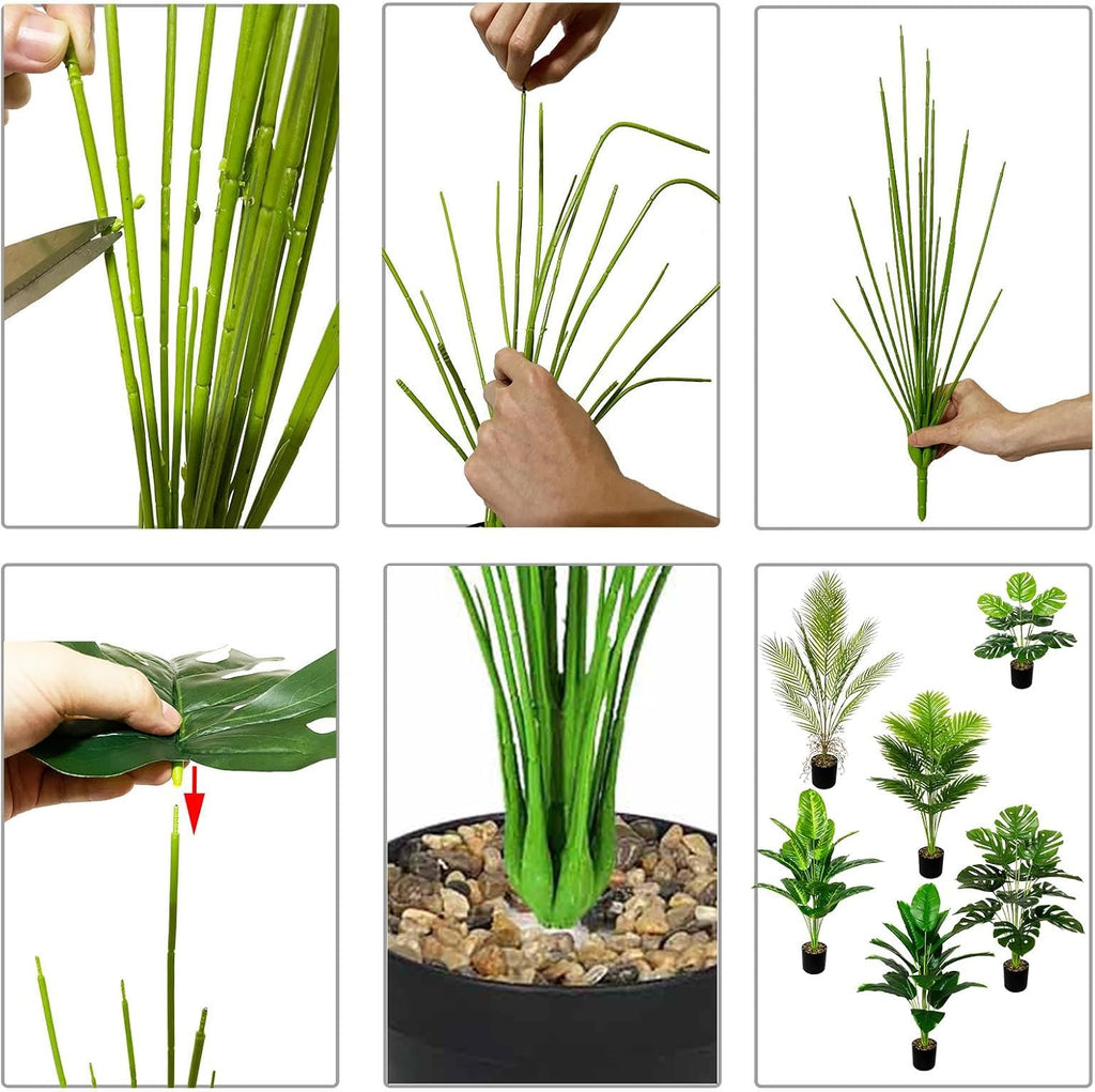 Artificial Plants in Pots Large Fake Tree Floor Faux Tropical Plants Decorative Greenry House Potted Tall Living Room