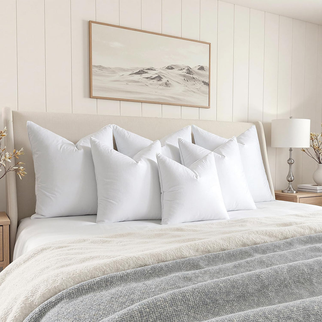 18x18 Feather Down Pillow Inserts Fluffy for Chop Look - Set of 2