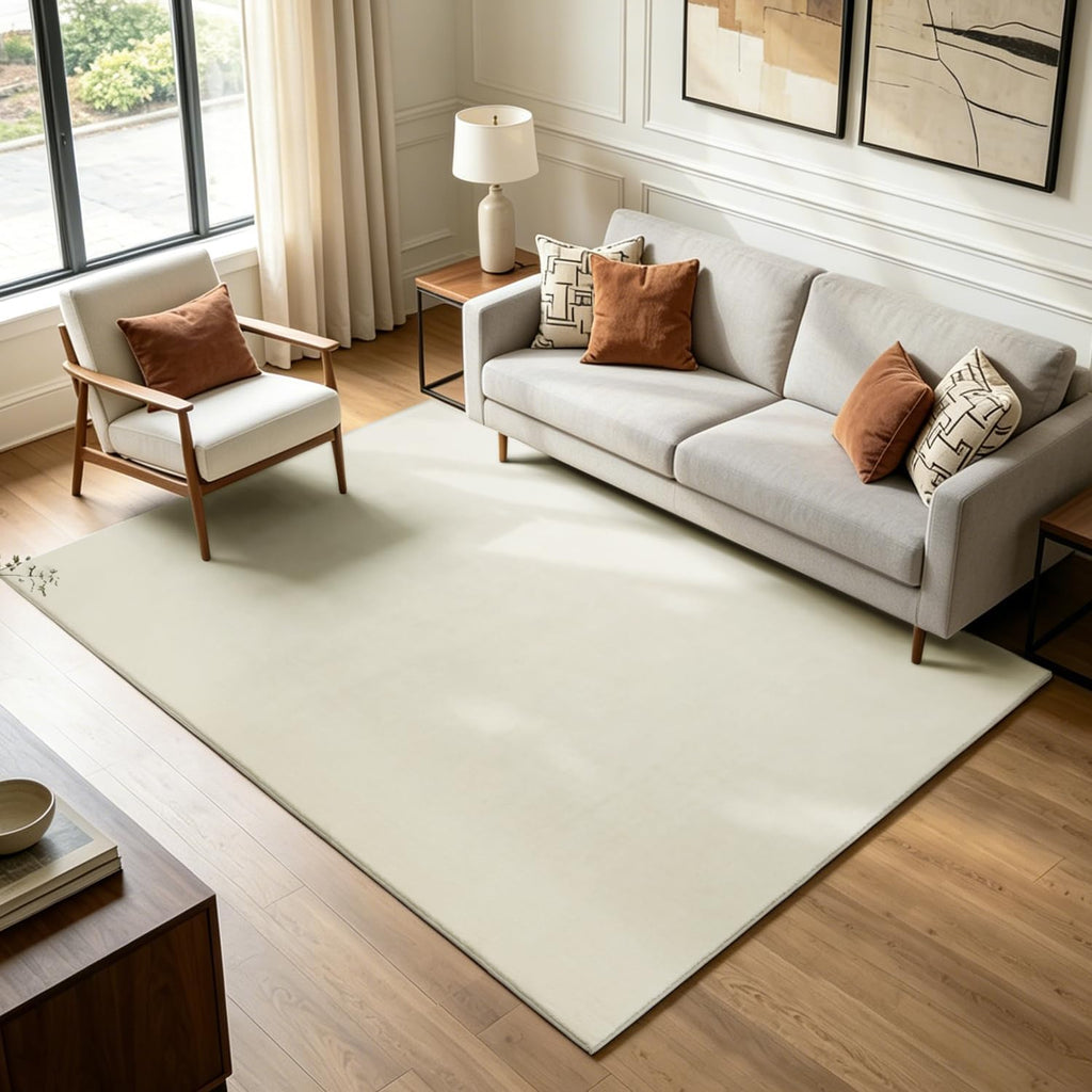 Solid Washable Area Rugs 5'x7', Ultra Soft Solid Color Area Rug for Kids Room,Non-Slip&Medium Pile,Stain Resistant