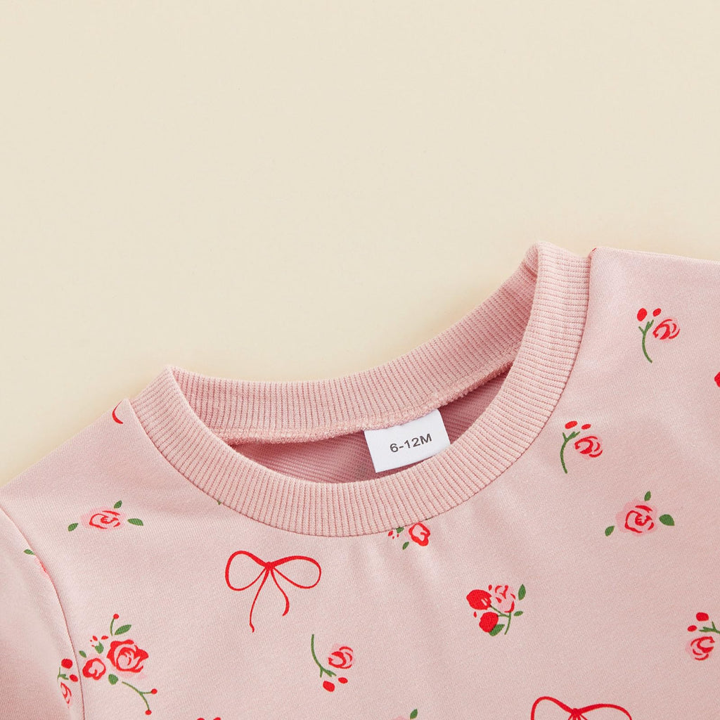 Toddler Baby Girl Clothes Cute Long Sleeve Sweatshirt Sweatpant Outfits Fall Winter Tops Pant Outfit Sweatsuit