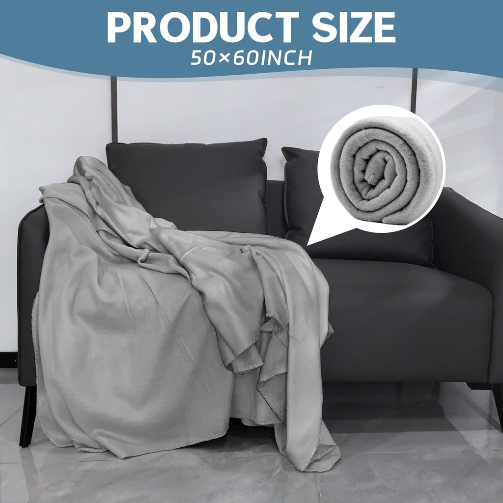 Fleece Throw Blankets Bulk 12PCS 60 x 50 in Soft Blankets Fabric Warm Lightweight Wool Blanket Cozy Coverlet for Beds