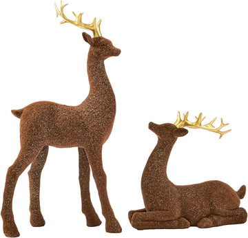 Christmas Decorations Reindeer Figurines, Deer Decor Statues