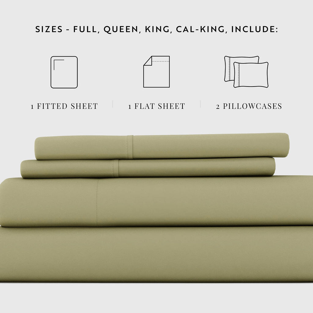 Queen Sheet Set 4 Piece - Ultra Comfortable & Breathable Cooling Queen Bed Sheets - Deep Pocket & Wrinkle-Free Sheets