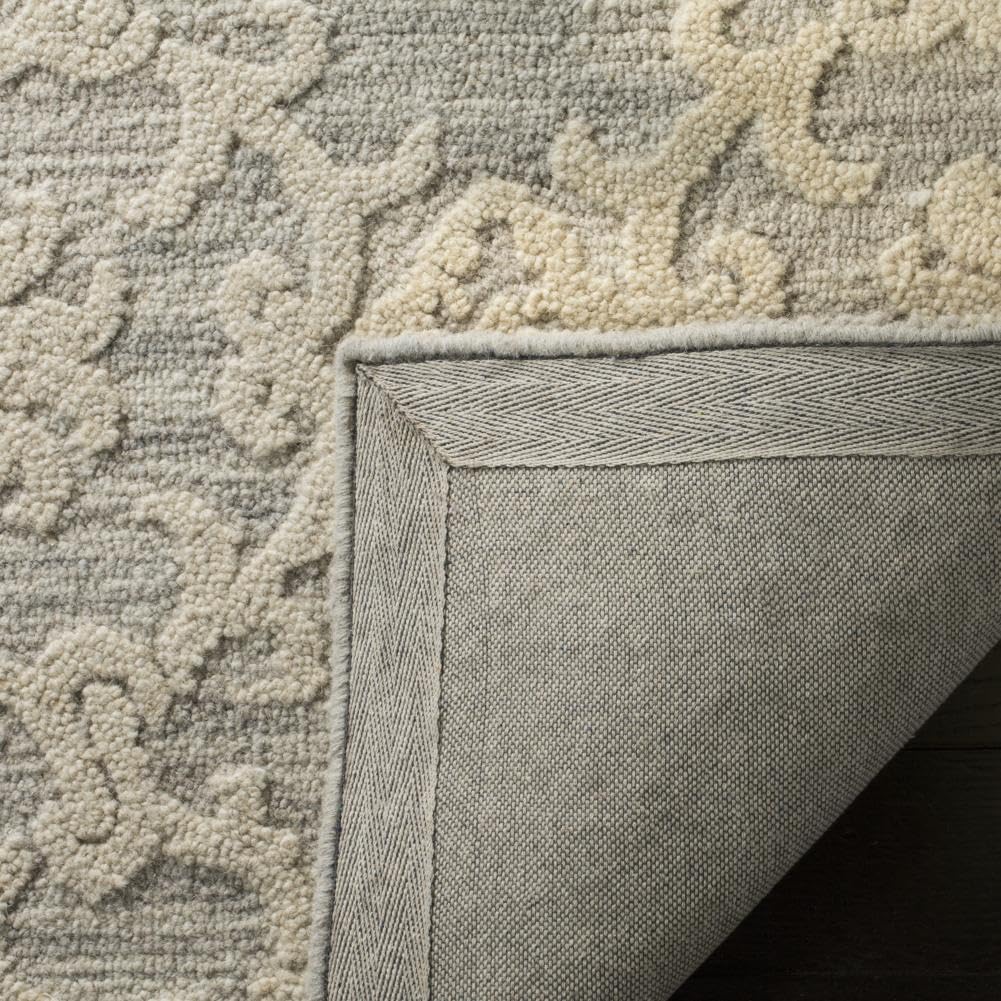 Blossom Area Rug - 10' x 14', Grey & Ivory, Contemporary Design