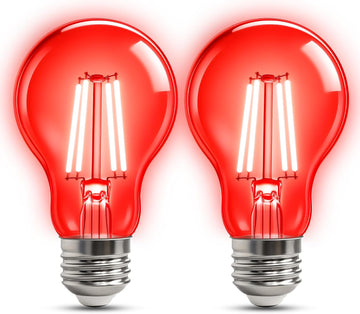 LED Red Filament Light Bulb, A19 4W Lights 40Watt Equivalent, E26 Base