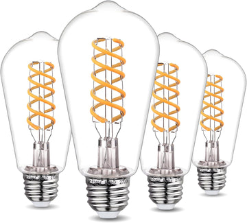 Vintage LED Edison Bulbs 60W Equivalent- ST58/ST19 6W E26 Dimmable Light Bulbs, 2700K Filament Decorative