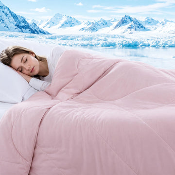 Cooling Comforter Queen Size for Hot Sleepers, Lightweight Summer Bedding | Dual-Sided Cooling Blanket with Soft