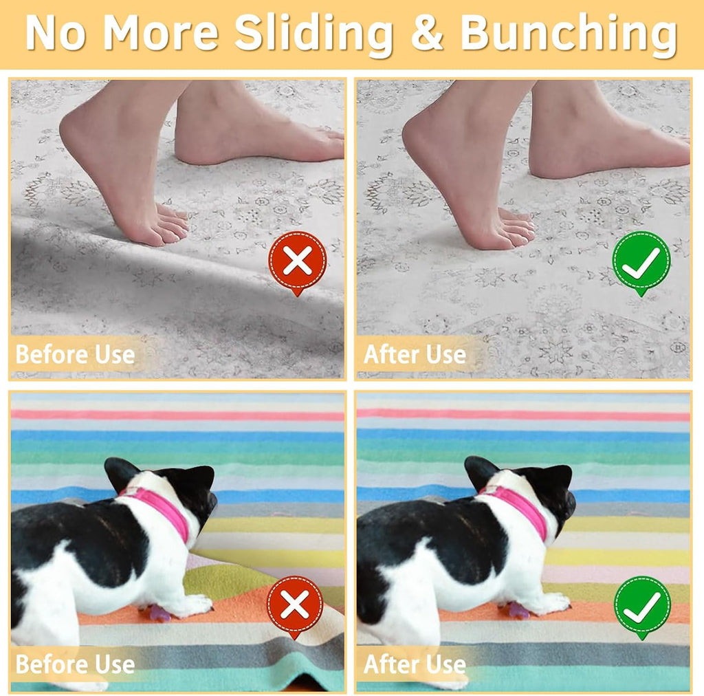 5x7 ft Rug Pad, Waterproof & Non Slip Rug Pads Felt + Rubber Backing, Under Rug Carpet Non Slip Pad for Hardwood - Set of 35