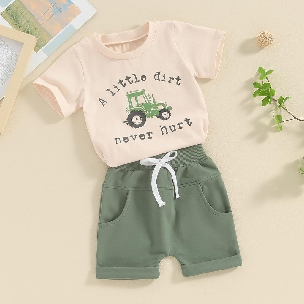 Toddler Baby Boy Clothes Graphic T Shirt Shorts Set Outfit