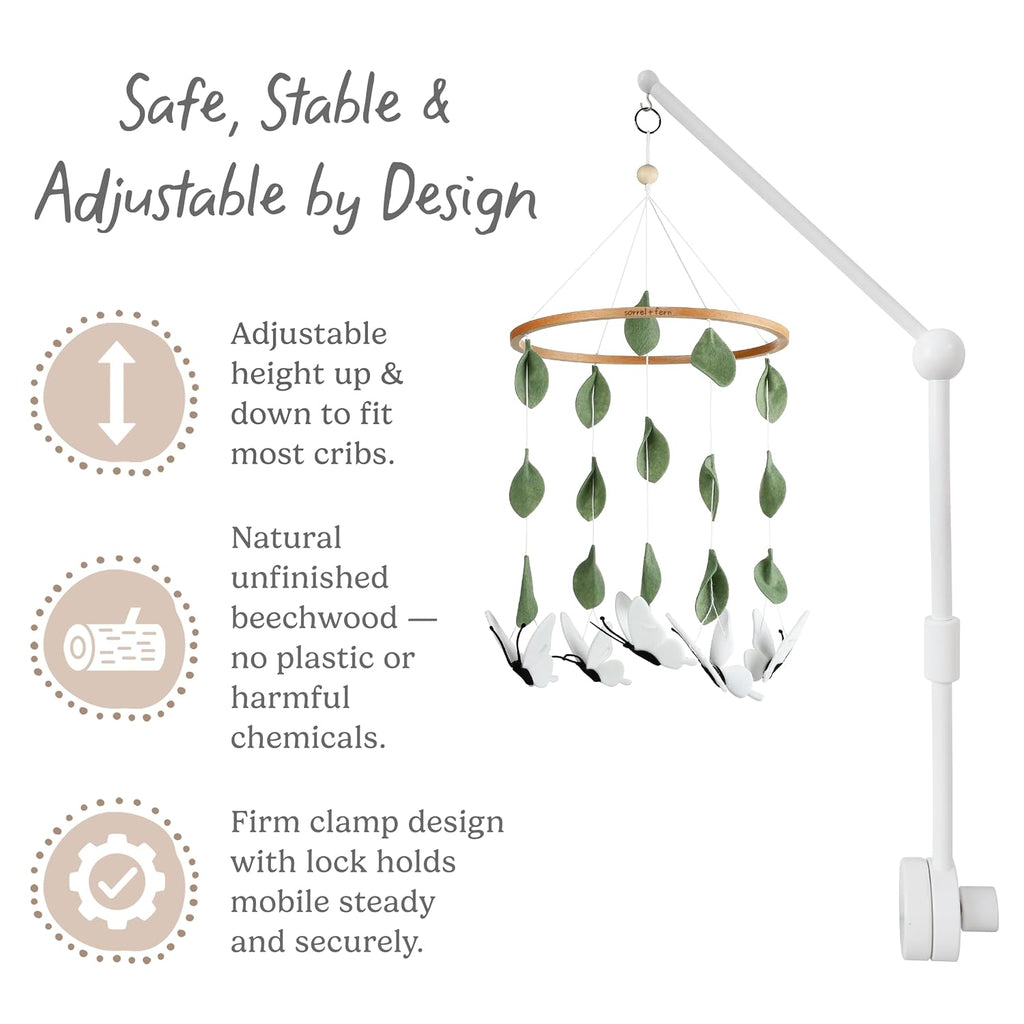 Baby Crib Mobile Arm, Baby Mobile Hanger, 31, White