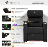 Home Theater Seating, Top Grain Leather Sectional Seats Recliner Chair