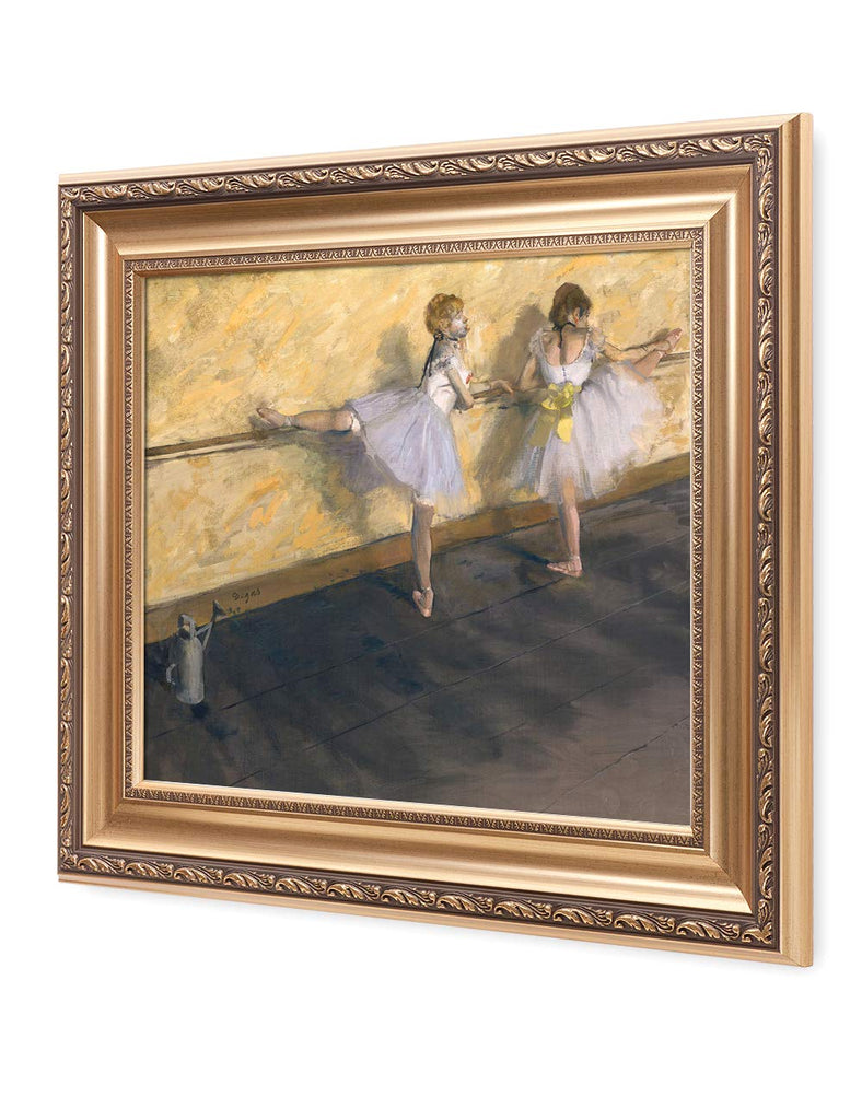 Dancers Practicing at the Barre (1877) by Edgar Degas Giclee Prints Framed Art for Wall Decor. Framed Size: 26x22