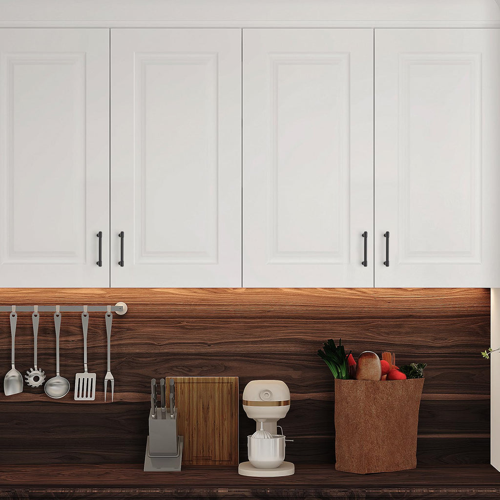 Matte Black Cabinet Handles Modern Pulls,4 Inch,2 Pack