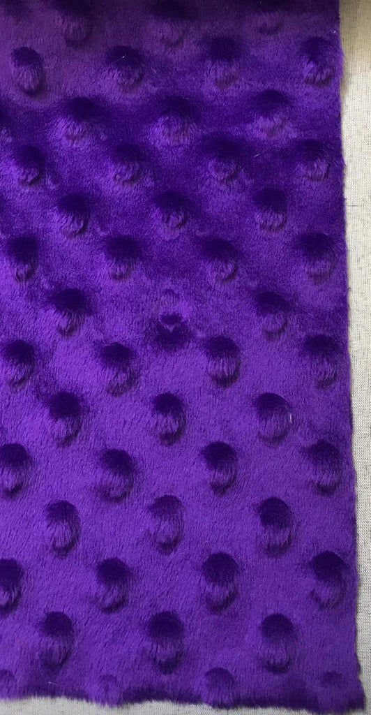 Very Soft Minky dimple dot Fabric BY THE Yard (Dark Purple)