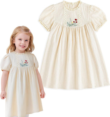 Toddler Girl Summer Dress, Embroidery Sundress, 12M