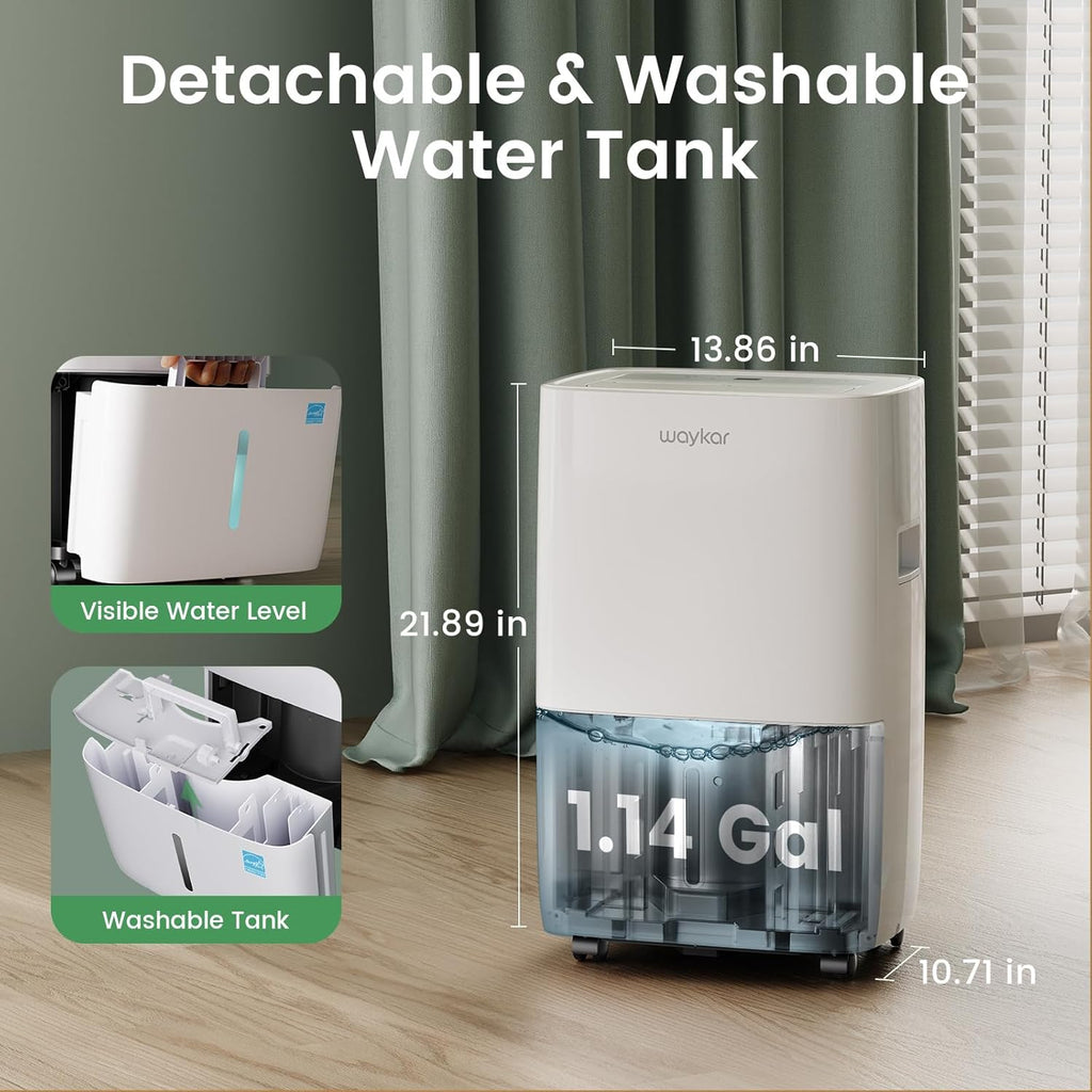 80 Pints Energy Star Dehumidifier for Spaces up to 5,000 Sq. Ft at Home