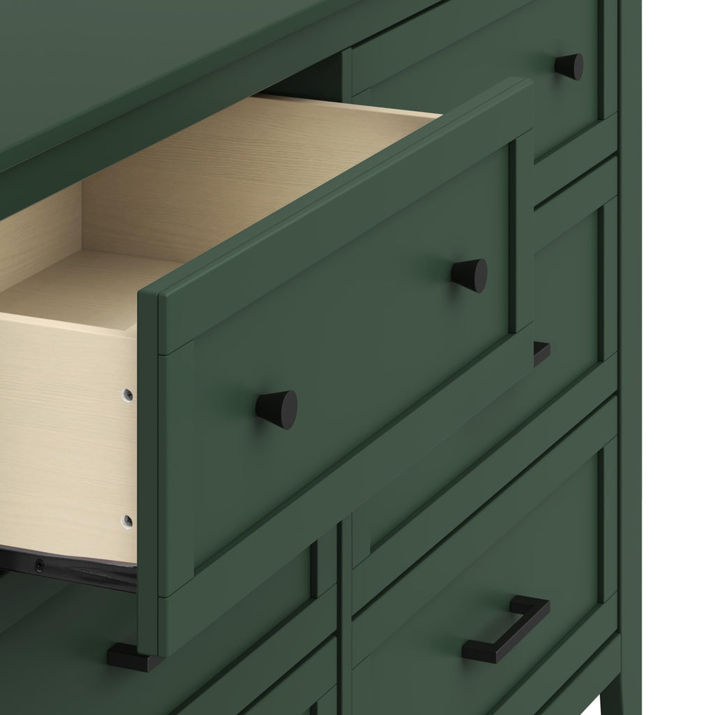 Beau 6-Drawer Baby Dresser, GREENGUARD Gold Certified, Forest Green
