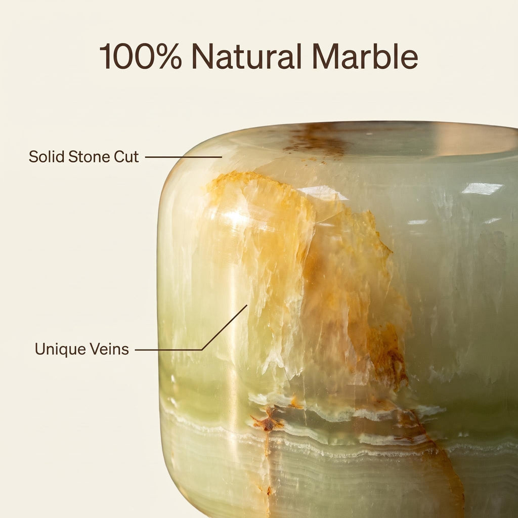 Marble Table Lamp Nature Stone Pat Lamp (Jade Green Onyx)