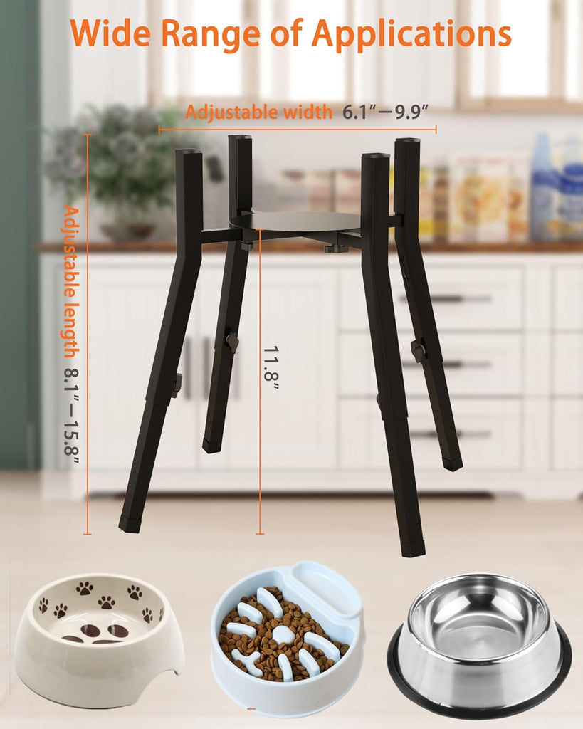 Adjustable Raised Dog Bowl Stand for Large Dogs(Bowl not Included)
