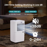 30Pints Dehumidifier with Drain Hose, Most Efficient Energy Star, 2,000 Sq.Ft Dehumidifier for Basement, 2L Tank 38dB