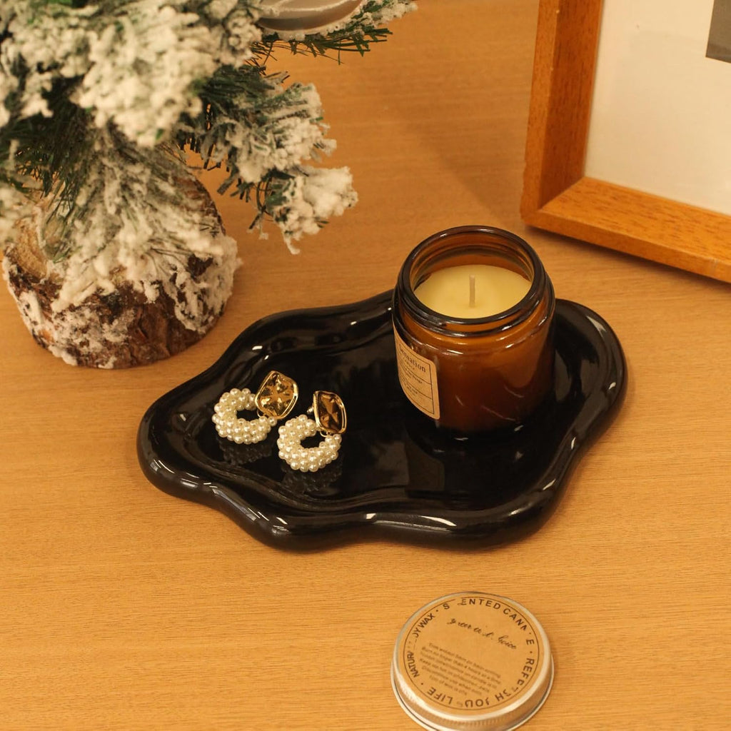 Ceramic Cloud Jewelry Tray Trinket Dish Key Bowl Nightstand Decor