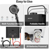 Propane Water Heater, 1.58GPM 6L Portable Tankless Water Heater with Handle & Overheating Protection, Propane Gas
