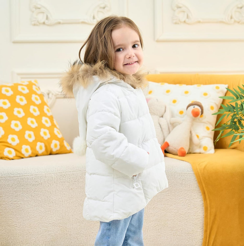 Baby Boys Girls Jacket Toddler Winter Warm Coat with Hooded