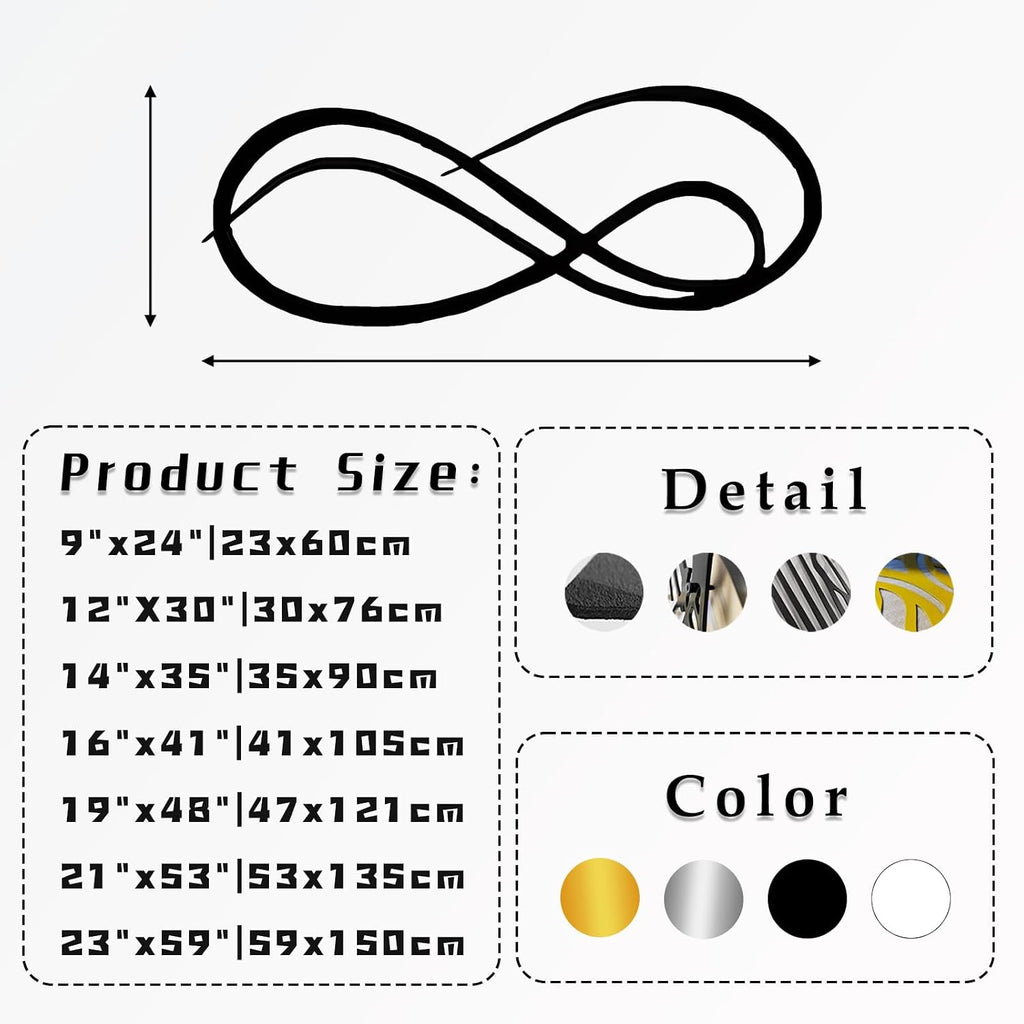 Infinity Metal Wall Decor, Infinity Wall Art, Unlimited Symbol Sign, Abstract Wall Art, Abstract Metal Wall Hanging