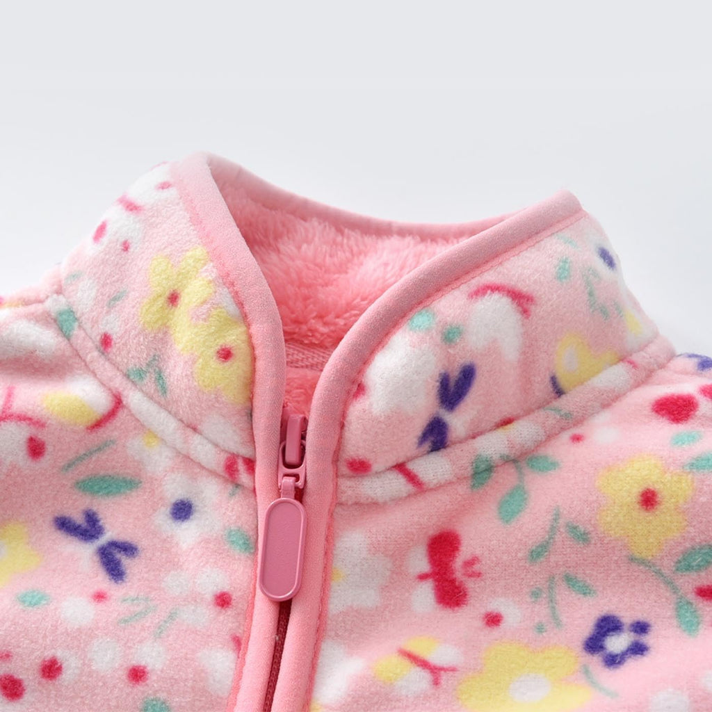 Girls Boys Fleece Jacket Kids Sherpa Lined Jackets Fall Winter Warm Coats Clothes for Baby