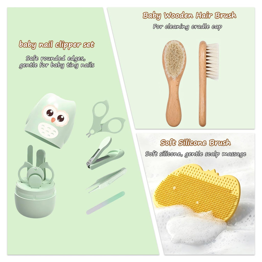 Sage Green Baby Shower Gift Set 30 Pcs Newborn Essentials