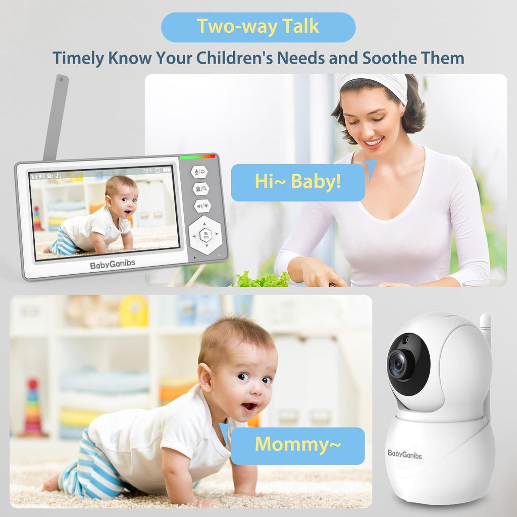 Monitor with Camera and Audio No WiFi Remote Control 4.3''