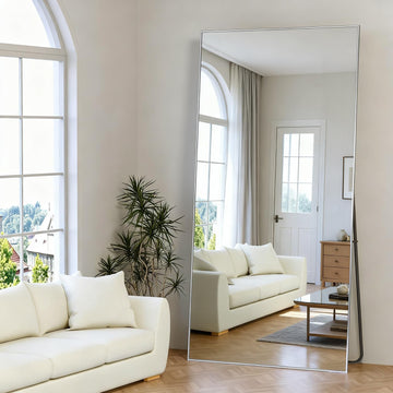 Full Length Mirror, 71"x25" Arch Mirror Floor Mirror with Stand Wall Mirror Silver Arched Full Body Mirror Standing