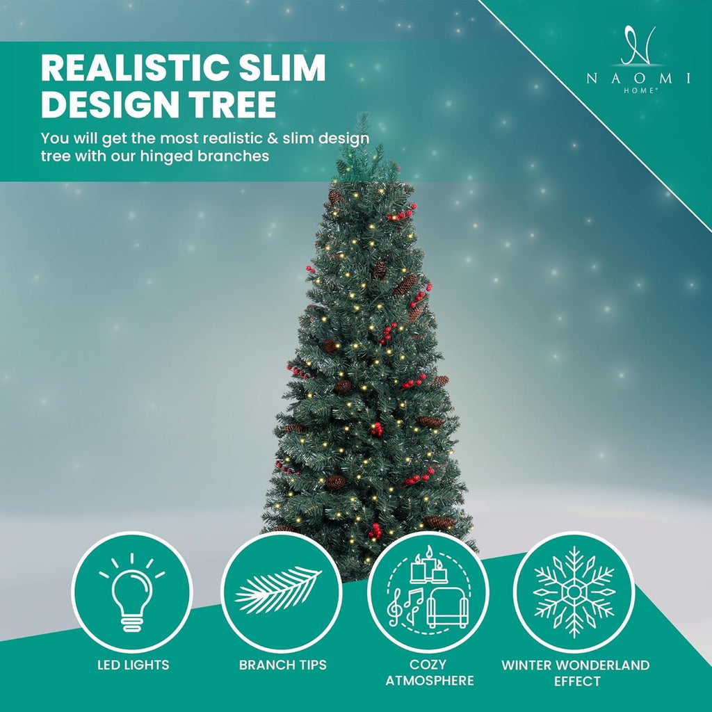 Pencil Christmas Tree with Lights