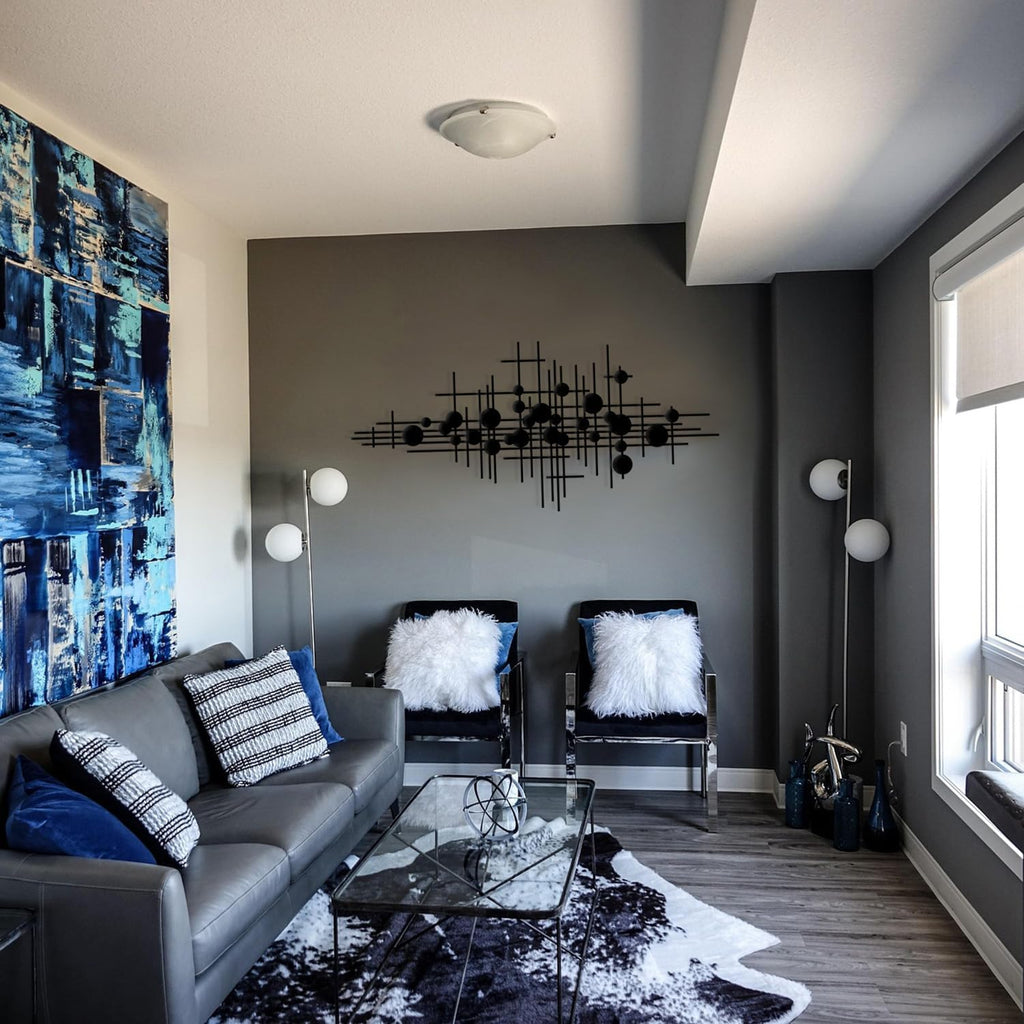 Geometric Metal Wall Art Decor - Set of 3