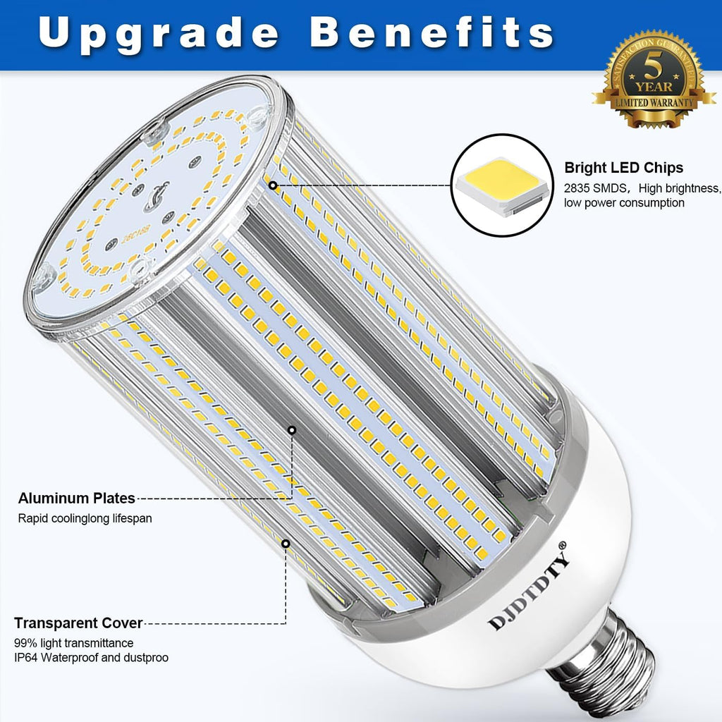 Is More economical,60W LED Light Bulb, E26 Base, 5000K 6000LM LED Bulb, Suitable for Garage Warehouse Workshop