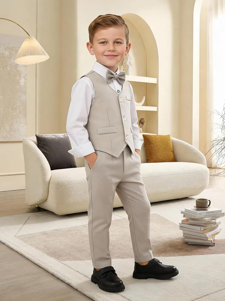 Toddler Boy Suit Set Baby Tuxedo Boys Formal Outfit