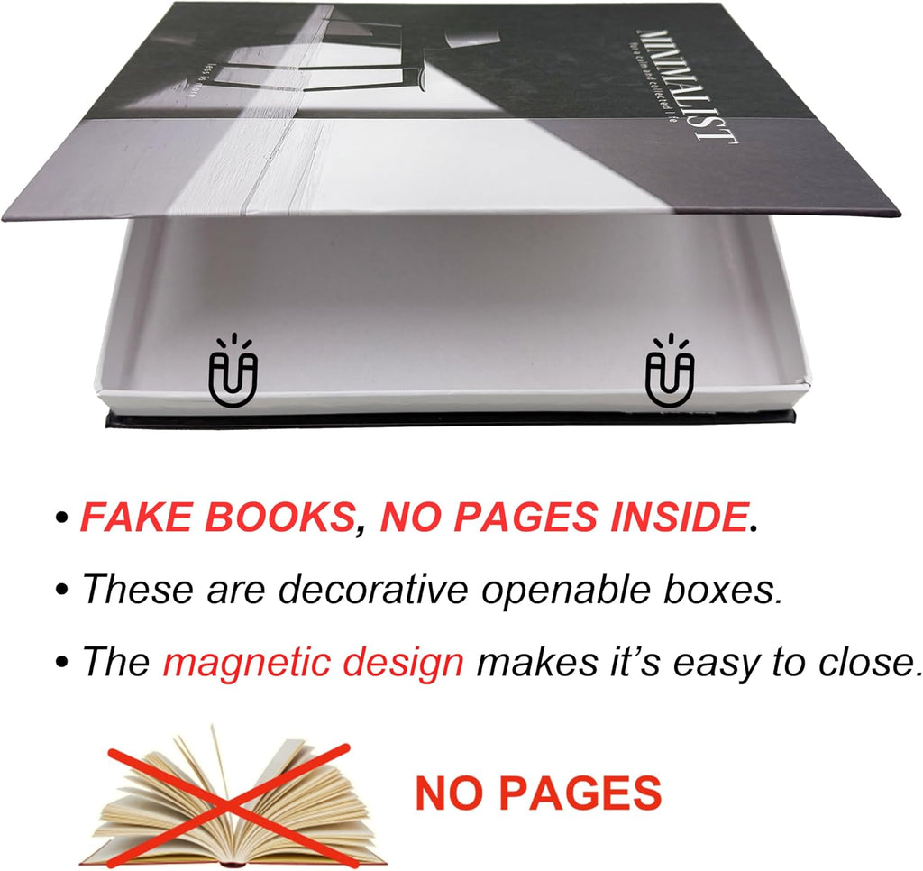 Beautiful Coffee Table Books, Neutral Fashion Decorative Books Bookshelf, Modern Room Decor Aesthetic, Fake Faux Book - Set of 3