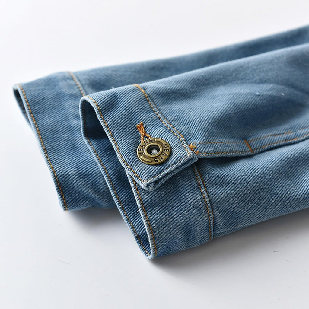 Toddler Baby Boy Girls Denim Jacket Button Down Basic Ripped Hoodie Jeans Coat Kid Cowboy Outwear Casual Clothes