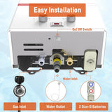 Tankless Propane Water Heater 12L, Portable Instant Gas Hot Water Heater 3.16GPM 81
