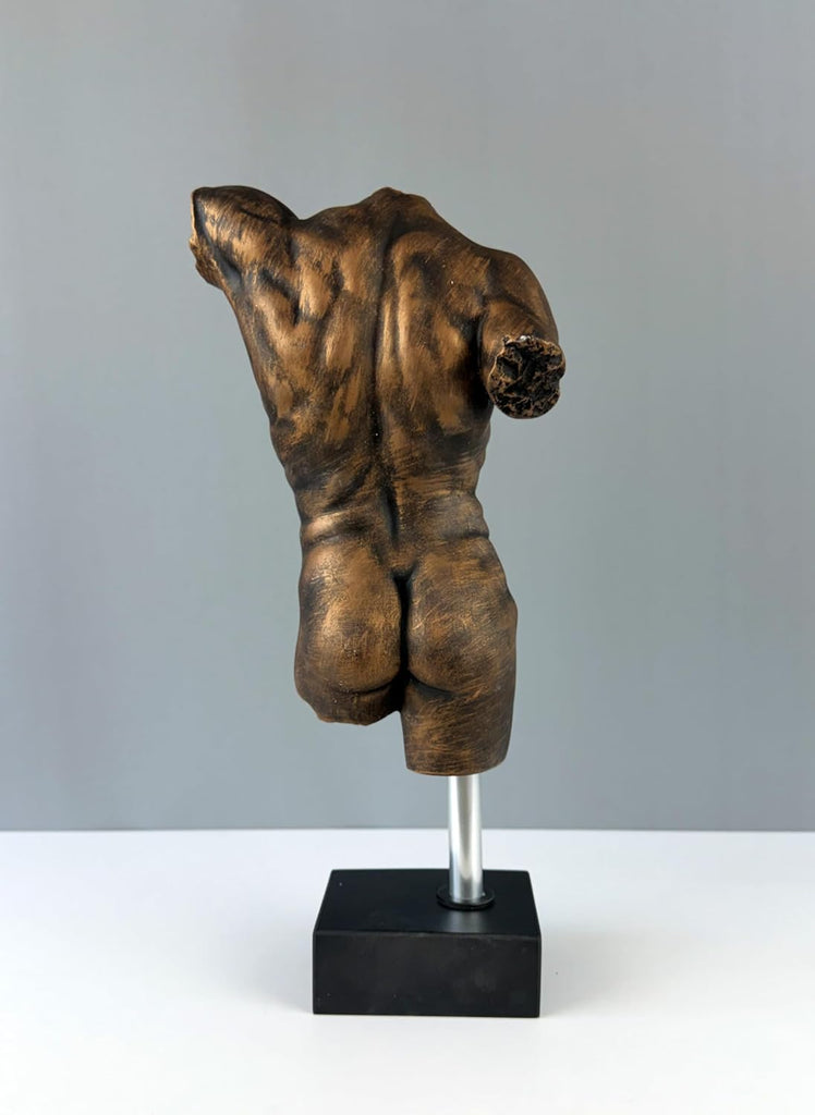 Male Torso Statue, 37cm - 14.5", Greek Mythology, Statue Decor, Sculpture Art (Bronze)